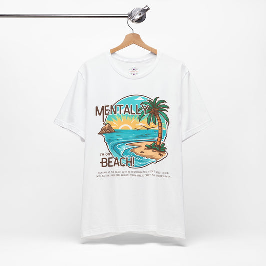 Vacation Shirts Mental Health TShirt - Beach Vibes Tee, Summer Relaxation Vintage T Shirt