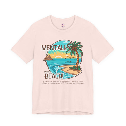 Vacation Shirts Mental Health TShirt - Beach Vibes Tee, Summer Relaxation Vintage T Shirt