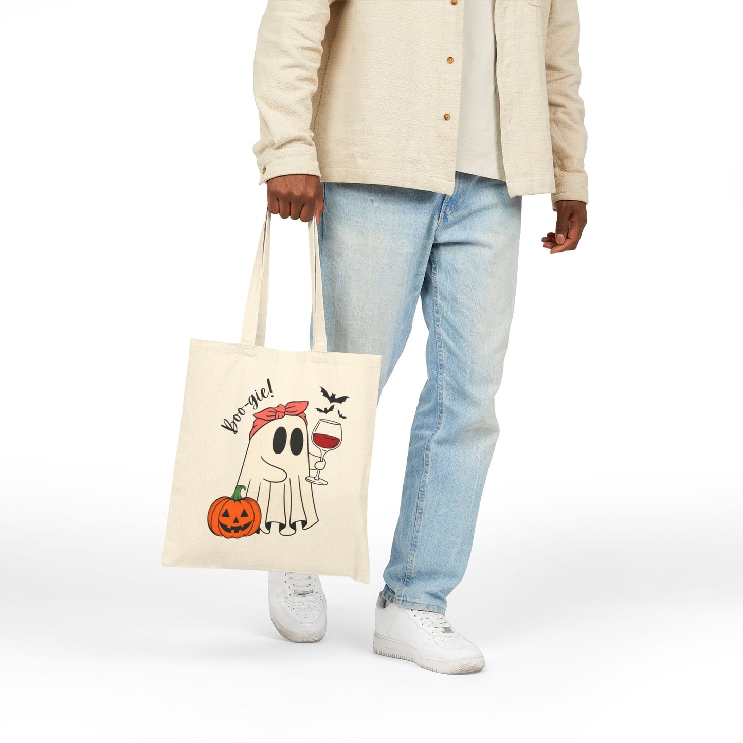 Halloween Tote Bag - Boo-tiful Tote for Trick or Treat, Fall Fashion Gatherings, Pumpkin Spice Lovers, Ghost Bag for Her Eco-Friendly Gift