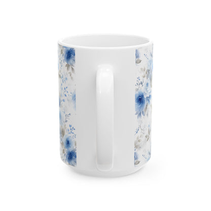 Elegant Floral Ceramic Mug, Ideal for Gifts, Home Decor, Coffee Lovers, Mother's Day, Wedding Favors