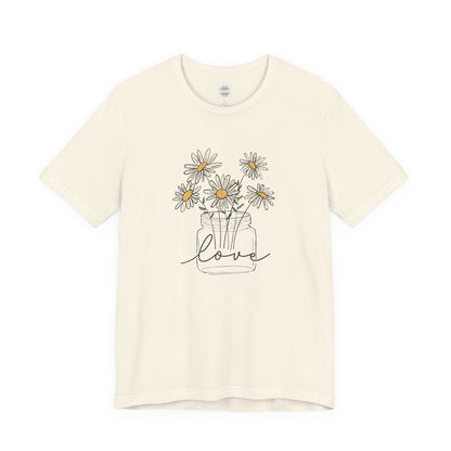Daisy Floral TShirt, Love gift, Daisy Gifts, Birth Flower Gift, Botanical T-Shirt