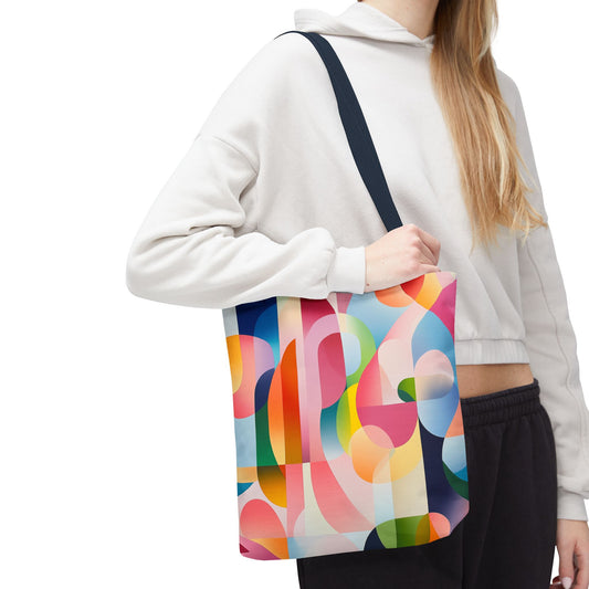 Chic Beach Bag Colorful Abstract Summer Tote Bag Grocery Bag for Stylish Shopping Tote Art Print Birthday Gift for Her