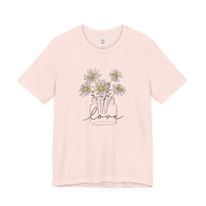 Daisy Floral TShirt, Love gift, Daisy Gifts, Birth Flower Gift, Botanical T-Shirt