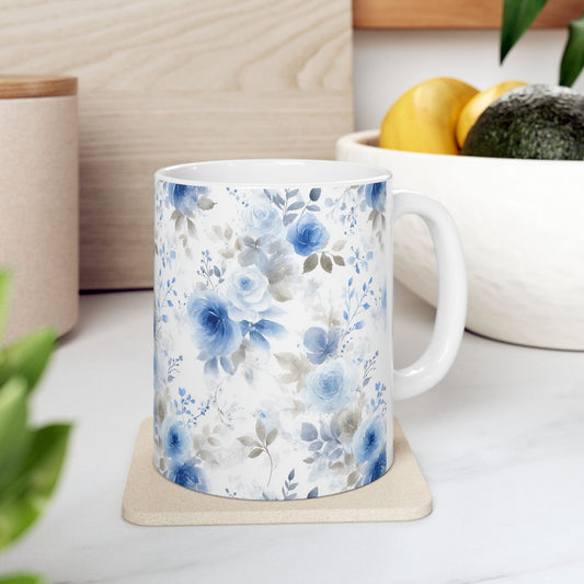 Elegant Floral Ceramic Mug, Ideal for Gifts, Home Decor, Coffee Lovers, Mother's Day, Wedding Favors