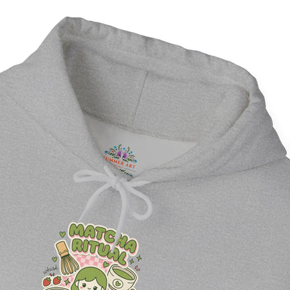 Matcha Cat Latte Hoodie | matcha aesthetic, café girl style