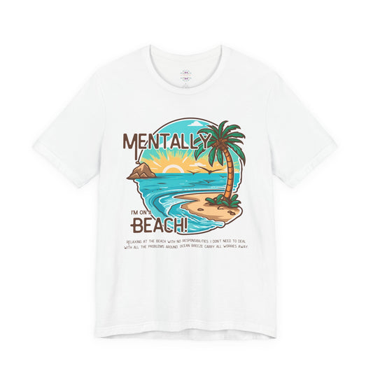 Vacation Shirts Mental Health TShirt - Beach Vibes Tee, Summer Relaxation Vintage T Shirt