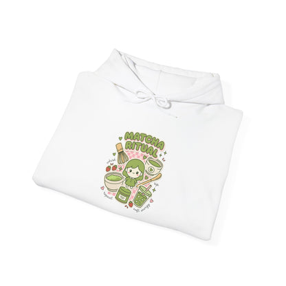 Matcha Cat Latte Hoodie | matcha aesthetic, café girl style