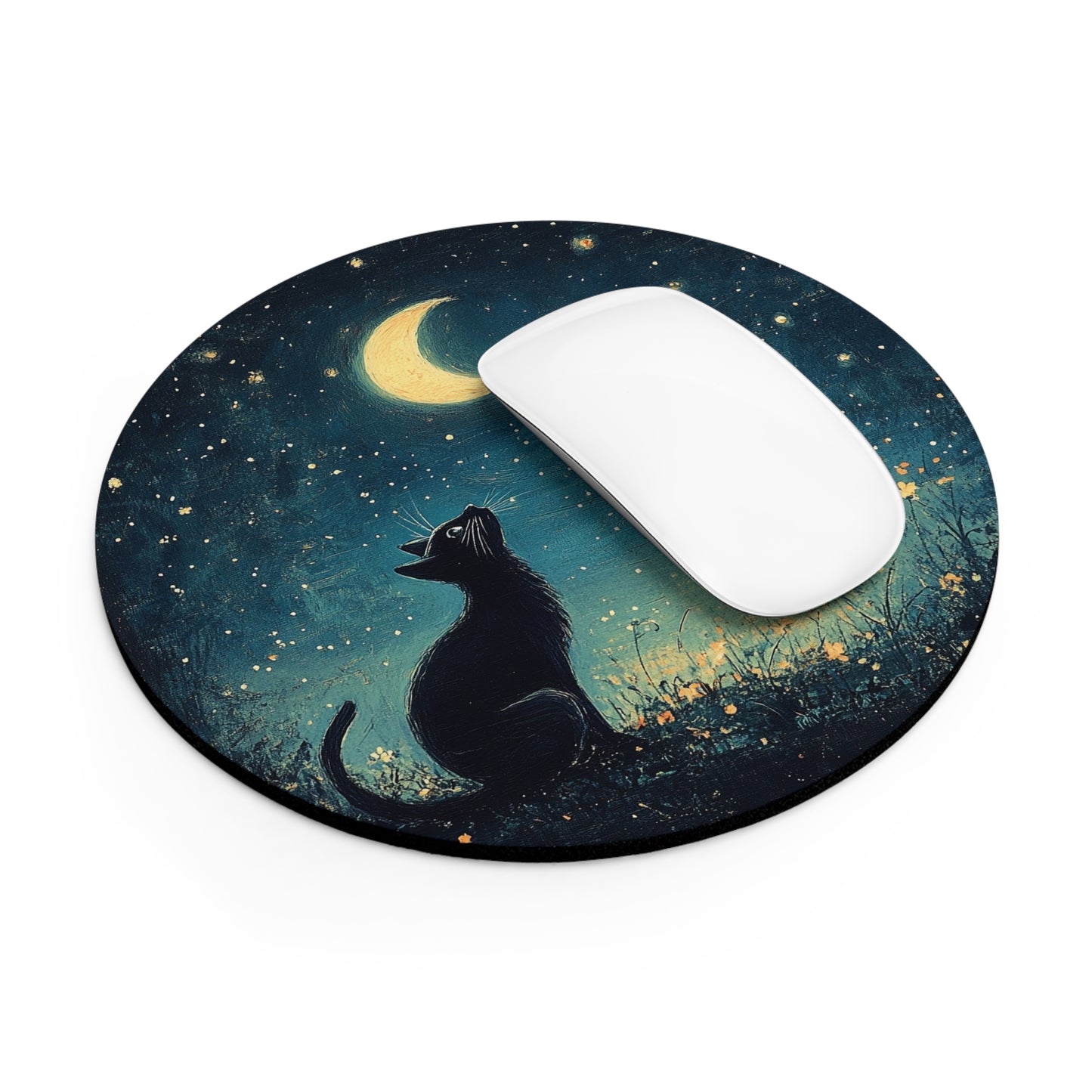Mouse Pad- Cute Black Cat Mouse Pad ,Office Decor Computer Desk, Gaming Pad