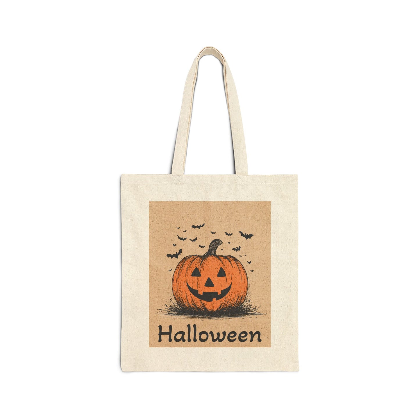Halloween Tote Bag Trick or Treat Candy Halloween Fall Gift Tote Bag, Shoulder Shopping Bag for Him Her, Scarry Cuteness Pumpkin Tote
