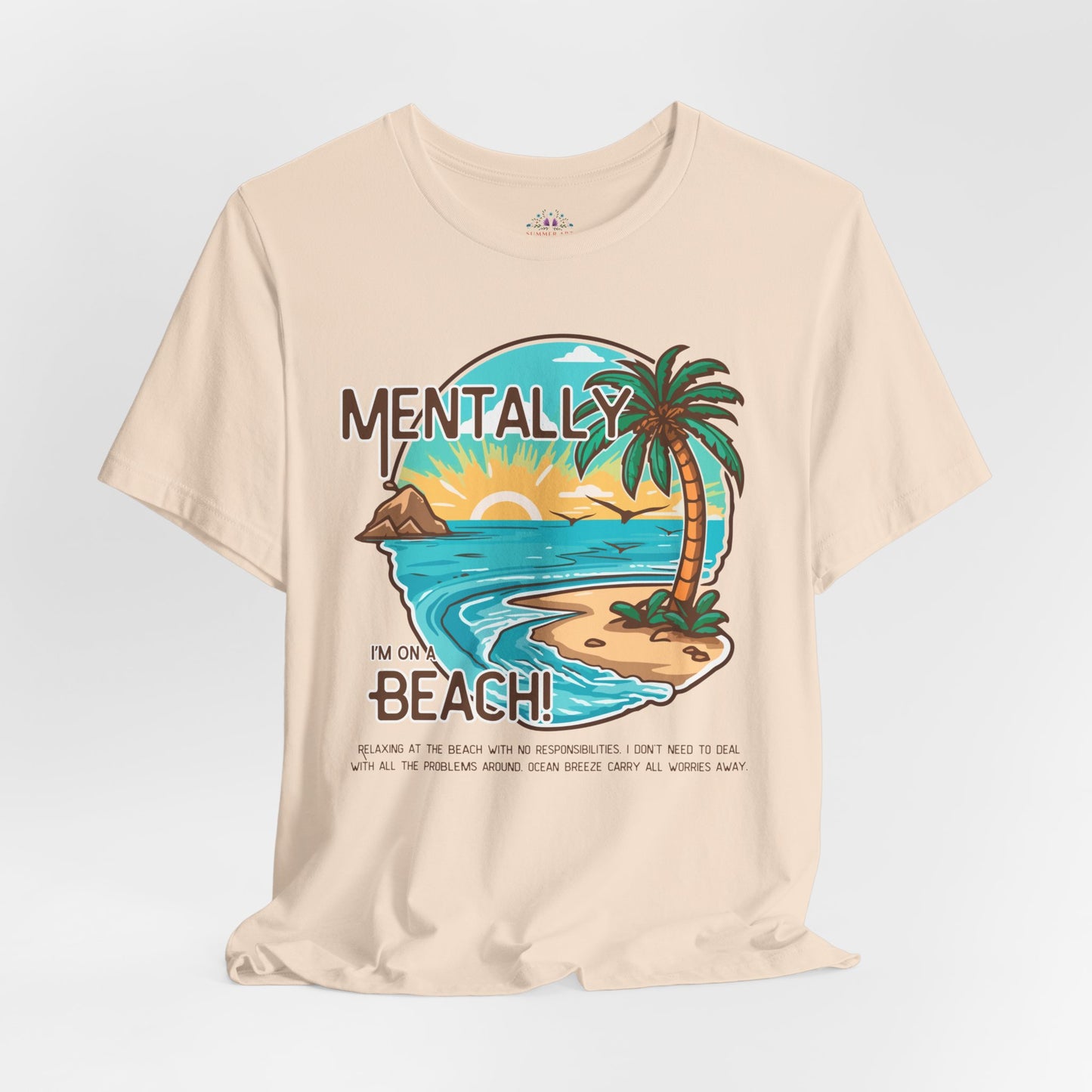 Vacation Shirts Mental Health TShirt - Beach Vibes Tee, Summer Relaxation Vintage T Shirt