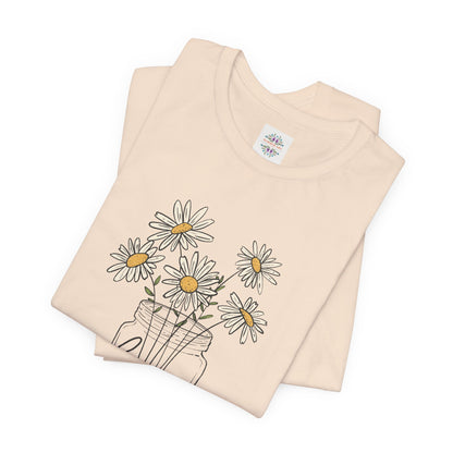 Daisy Floral TShirt, Love gift, Daisy Gifts, Birth Flower Gift, Botanical T-Shirt