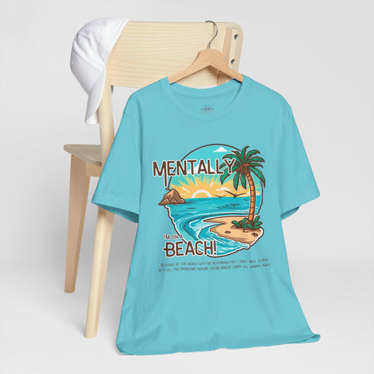 Vacation Shirts Mental Health TShirt - Beach Vibes Tee, Summer Relaxation Vintage T Shirt
