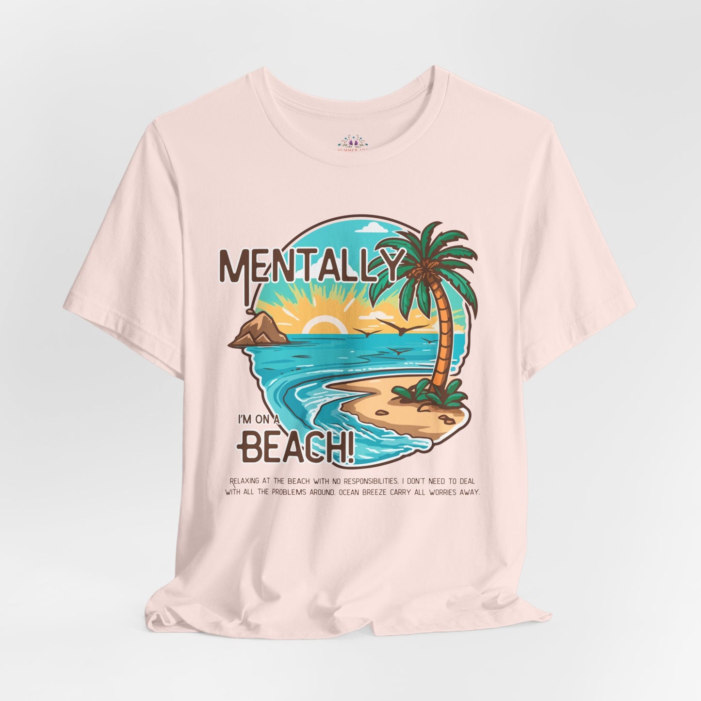 Vacation Shirts Mental Health TShirt - Beach Vibes Tee, Summer Relaxation Vintage T Shirt