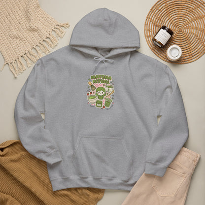 Matcha Cat Latte Hoodie | matcha aesthetic, café girl style