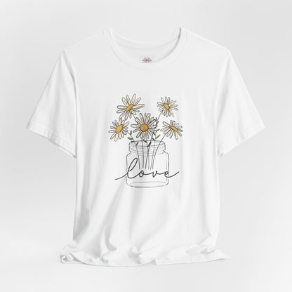 Daisy Floral TShirt, Love gift, Daisy Gifts, Birth Flower Gift, Botanical T-Shirt