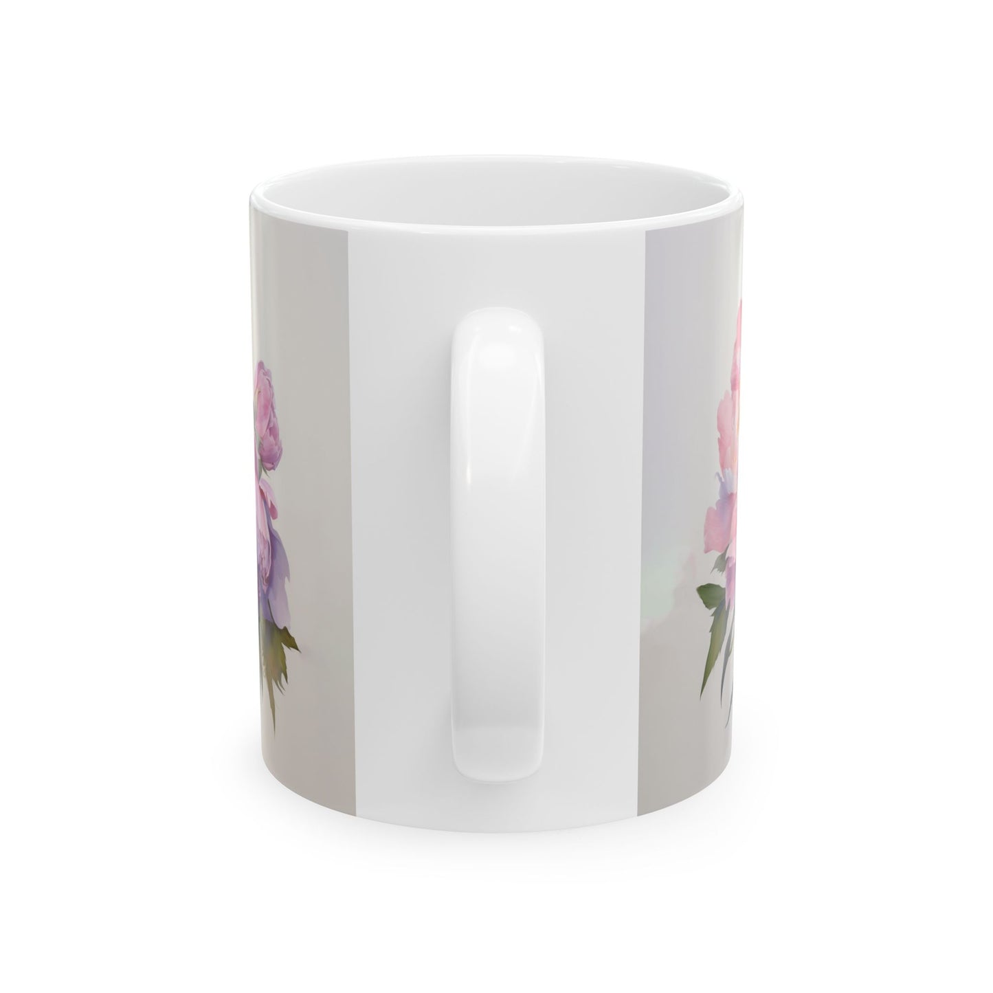 Beautiful Pink Peony mug- Ceramic Coffee Mug, Peony lovers Mug, Elegant Flower Cup, Botanical Tea Mug, Gift for Her & Mom