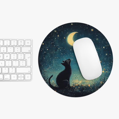 Mouse Pad- Cute Black Cat Mouse Pad ,Office Decor Computer Desk, Gaming Pad