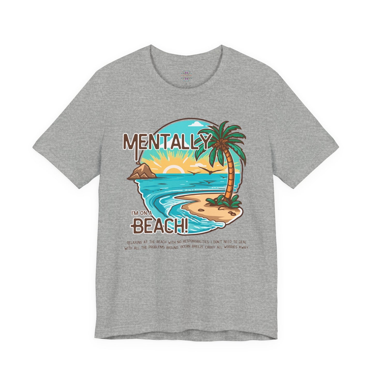 Vacation Shirts Mental Health TShirt - Beach Vibes Tee, Summer Relaxation Vintage T Shirt
