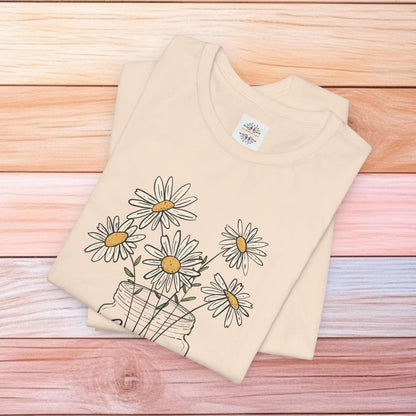 Daisy Floral TShirt, Love gift, Daisy Gifts, Birth Flower Gift, Botanical T-Shirt