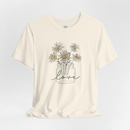 Daisy Floral TShirt, Love gift, Daisy Gifts, Birth Flower Gift, Botanical T-Shirt