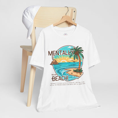 Vacation Shirts Mental Health TShirt - Beach Vibes Tee, Summer Relaxation Vintage T Shirt