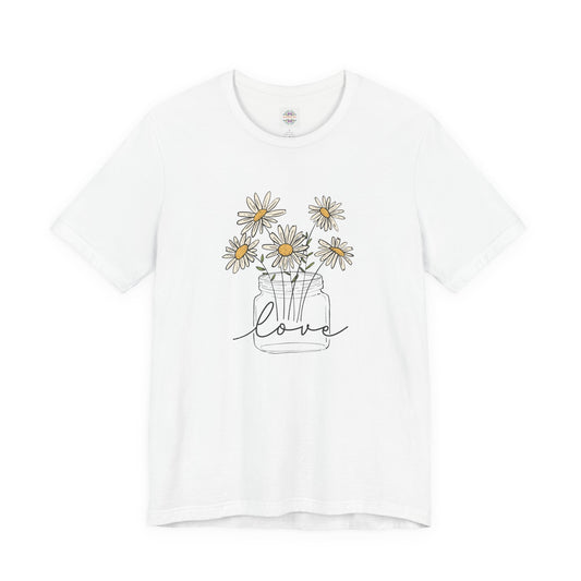 Daisy Floral TShirt, Love gift, Daisy Gifts, Birth Flower Gift, Botanical T-Shirt