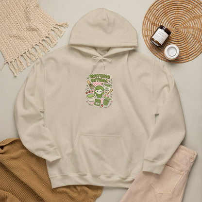 Matcha Cat Latte Hoodie | matcha aesthetic, café girl style